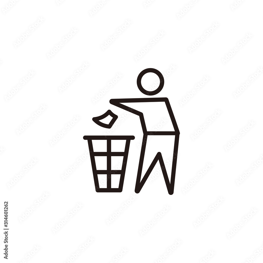 Do not litter icon symbol vector illustration Do not litter icon symbol vector illustration