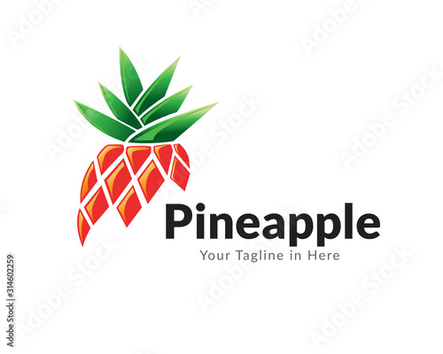 Modern pineapple logo design inspiration