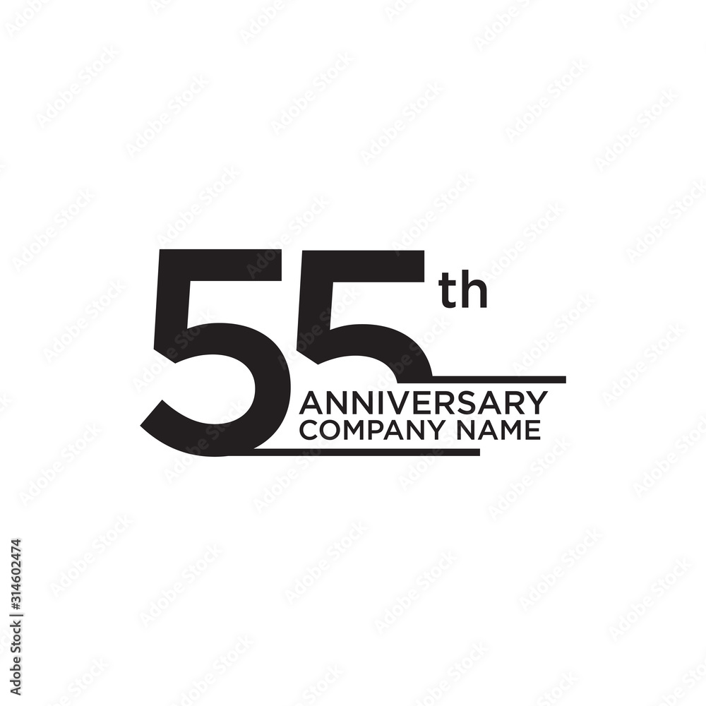 55th year anniversary icon logo design template 55th year anniversary icon logo design template