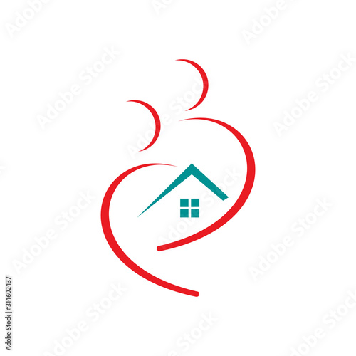 elderly caring and nurse home care logo design vector symbol graphic concept