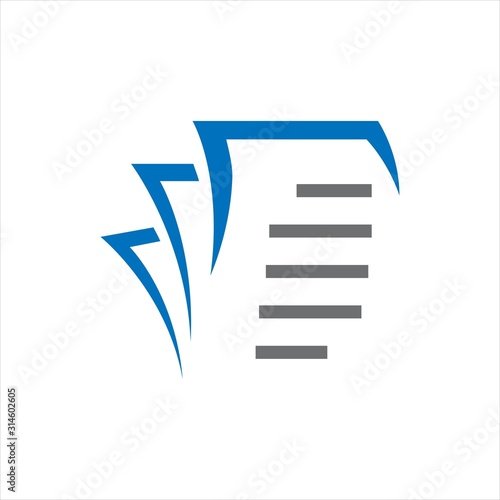 Stack of Paper vector logo stationery stacked papers icon template