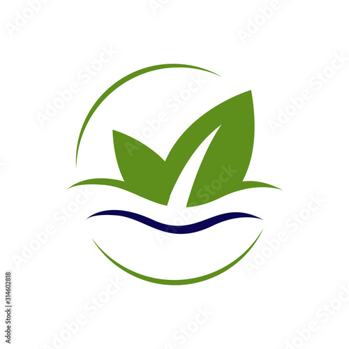 green water logo design vector symbol illustrations