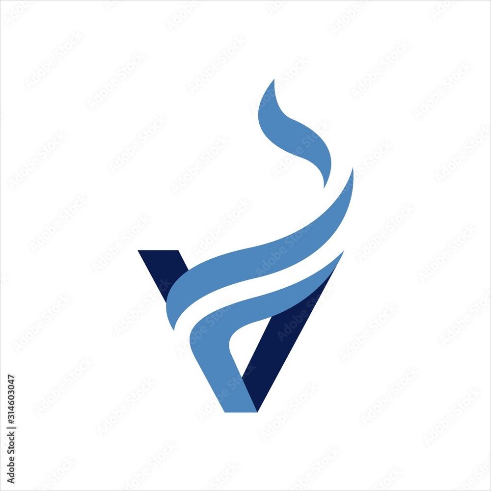 e cigarette vaporize vape logo design vector burning initial V icon symbol graphic e cigarette vaporize vape logo design vector burning initial V icon symbol graphic