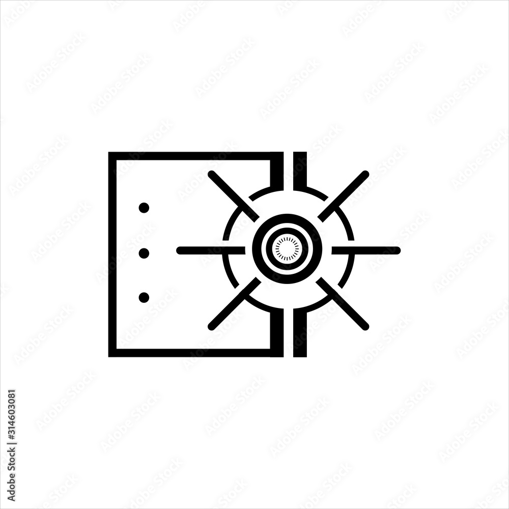 simple vault door logo wealth protection sign secure money and finance symbol stock vector illustration simple vault door logo wealth protection sign secure money and finance symbol stock vector illustration