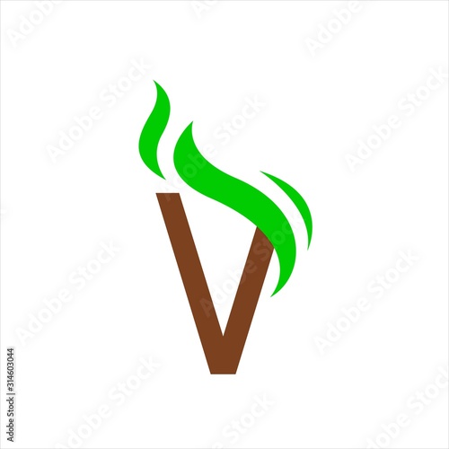 e cigarette vaporize vape logo design vector burning initial V icon symbol graphic