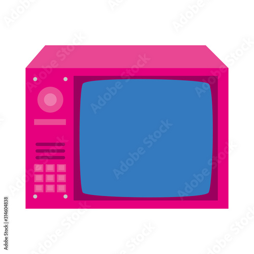 tv nineties retro style isolated icon