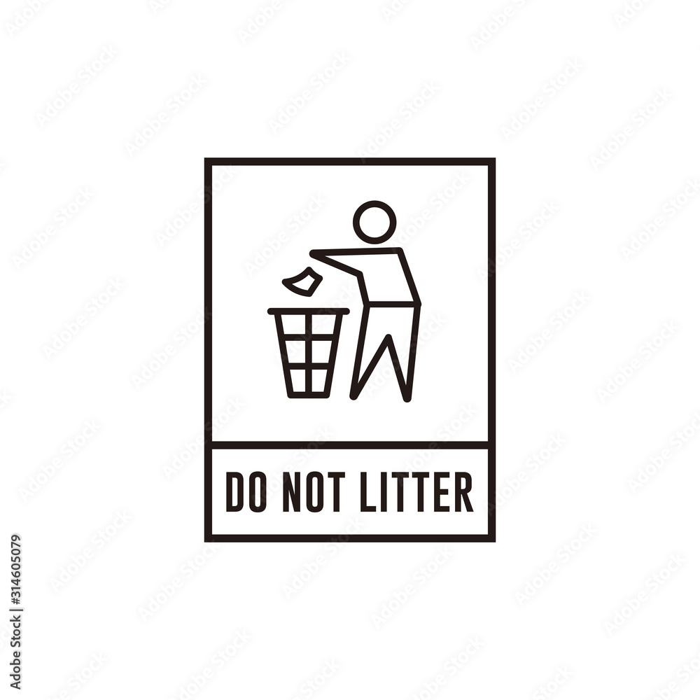 Do not litter icon symbol vector illustration Do not litter icon symbol vector illustration
