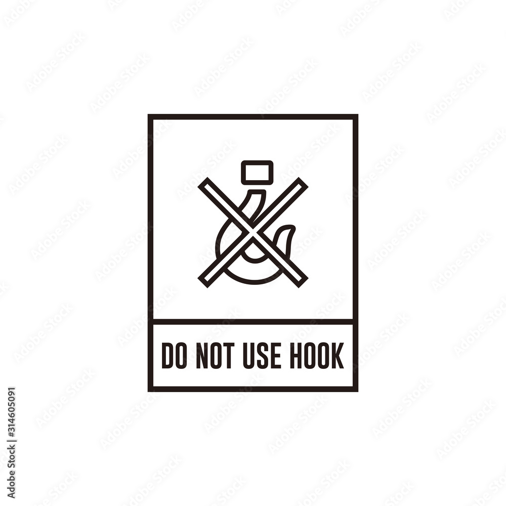 Do not use hook icon symbol vector illustration Do not use hook icon symbol vector illustration