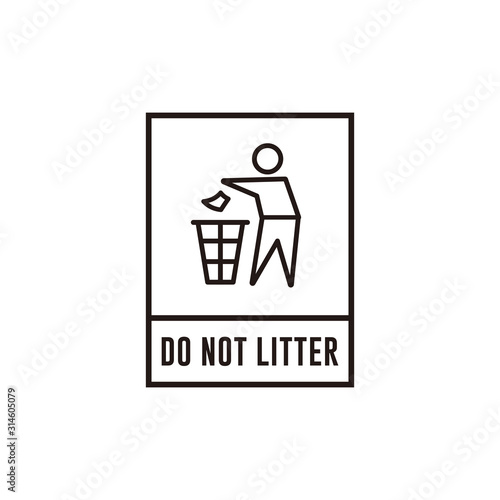 Do not litter icon symbol vector illustration