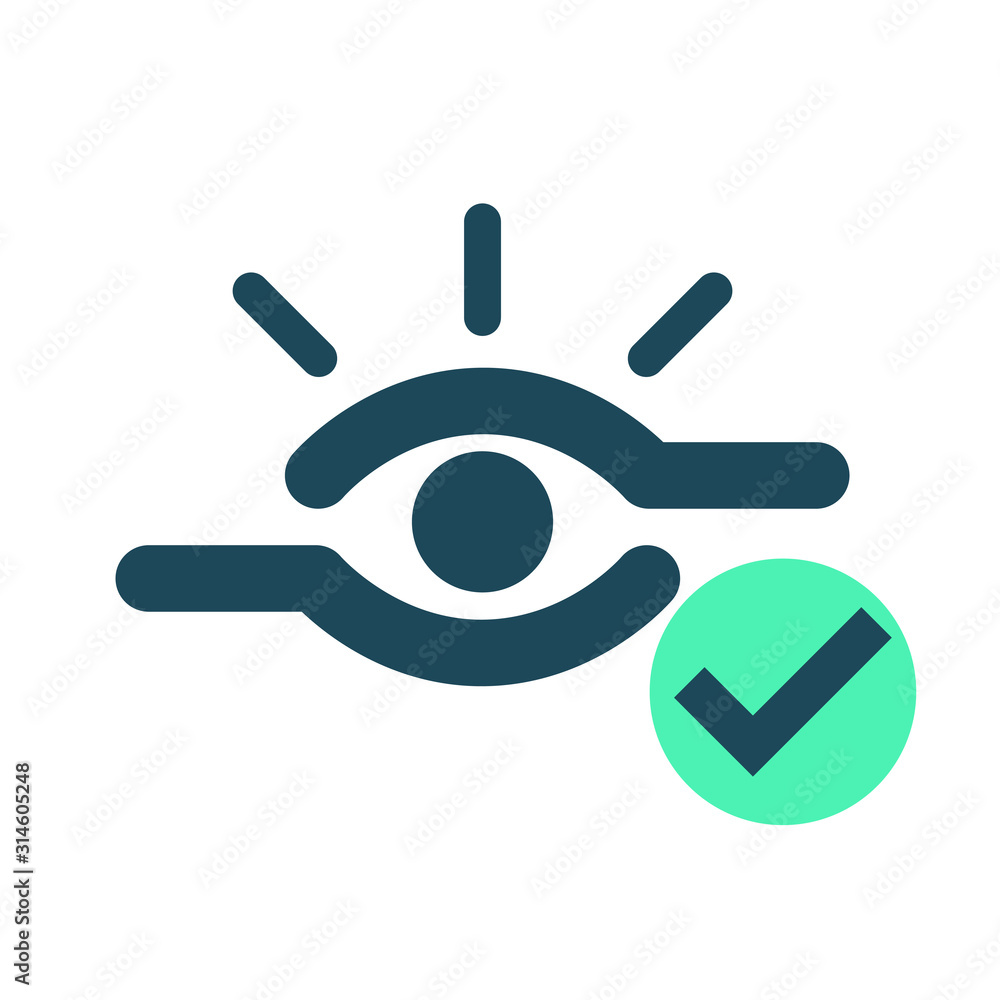 Retina scan and check mark,Cyber security concept. Digital security authentication concept. Biometric authorization. Identification Retina scan and check mark,Cyber security concept. Digital security authentication concept. Biometric authorization. Identification
