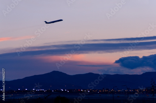Commercial Airliner taking off from Las Vegas
