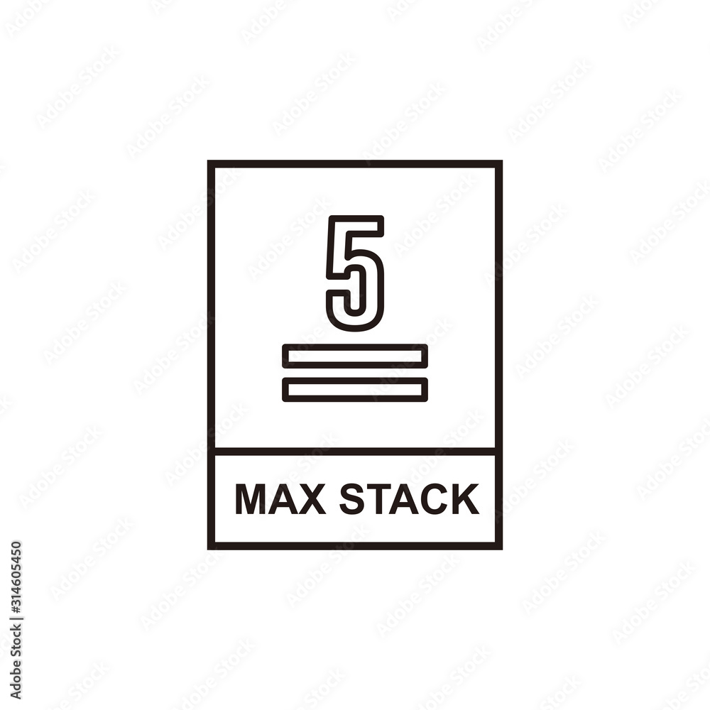 Max stack icon symbol vector illustration Max stack icon symbol vector illustration