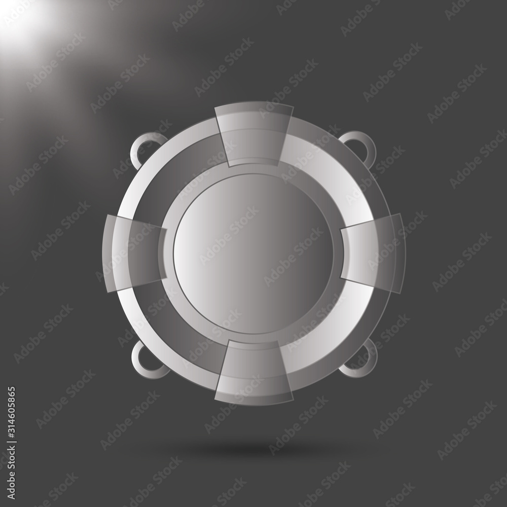 Top view of Swim Tube on water, For Summer Icon. Black and white icon Top view of Swim Tube on water, For Summer Icon. Black and white icon