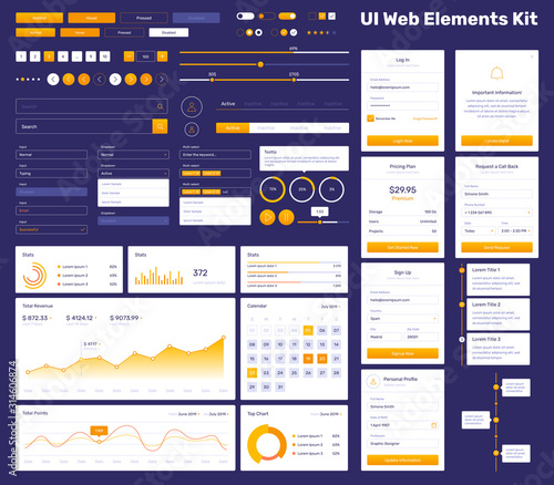 Big, huge, enhanced ui kit for web design