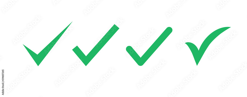 Check mark icon. Vector illustration Check mark icon. Vector illustration