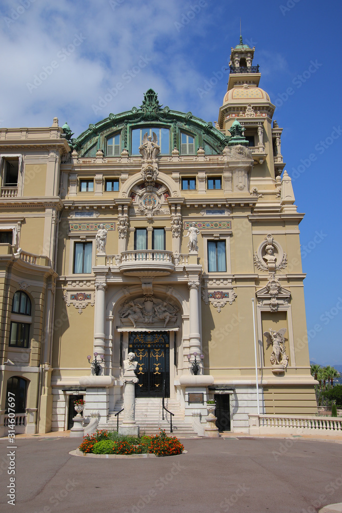 Opera of Monte-Carlo in Monaco on the French Riviera