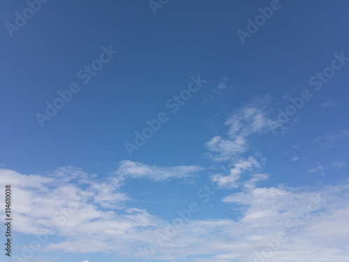 blue sky with clouds in the morning © kwanruan