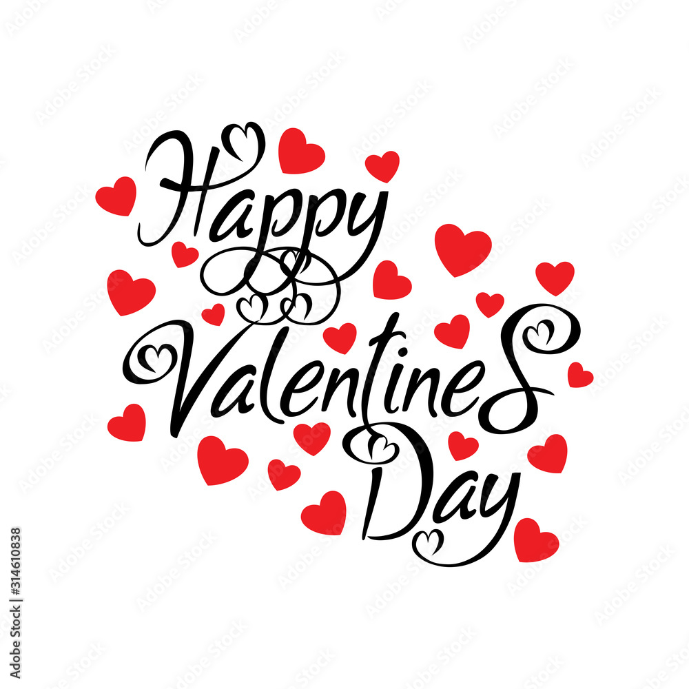 Valentines day background with heart pattern and typography of happy valentines day text . Vector illustration. happy valentines day. happy valentine's day. Valentines day background with heart pattern and typography of happy valentines day text . Vector illustration. happy valentines day. happy valentine's day.
