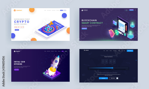 Crypto Based Casino Game, Block Chain Smart Contract, Initial Coin Offering and Token Crowdsale Concept Based Landing Page Design.