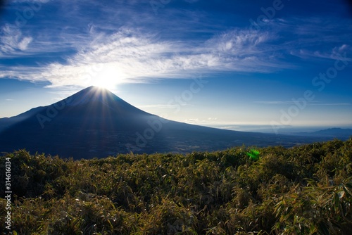 ダイアモンド富士 竜ヶ岳 富士山 日の出