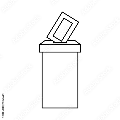 ballot box carton isolated icon vector illustration design