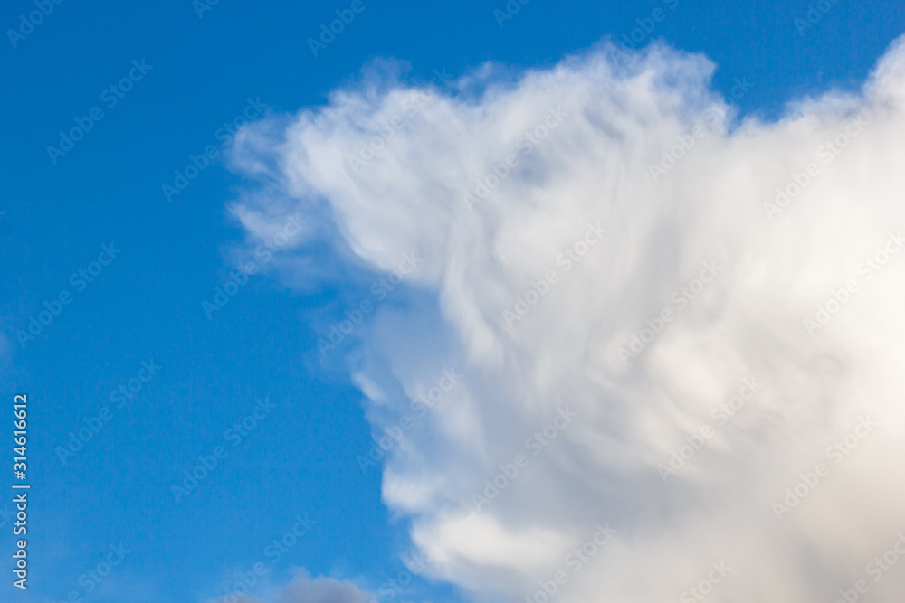 plumose clouds of the top tier in blue space of the sky plumose clouds of the top tier in blue space of the sky