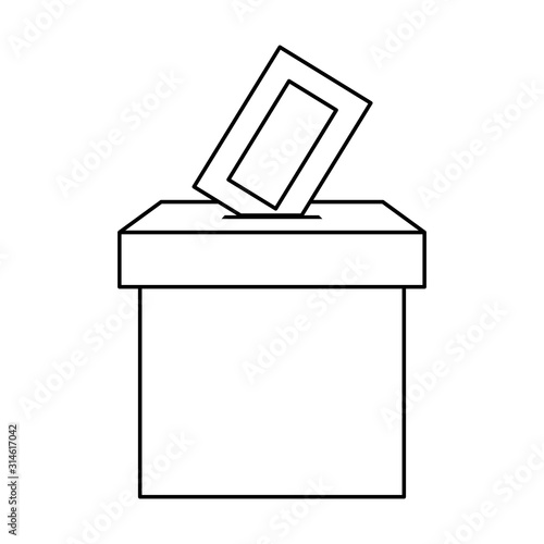ballot box carton isolated icon vector illustration design