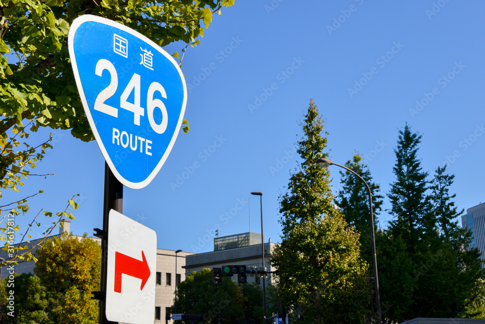 Fototapeta premium 道路標識