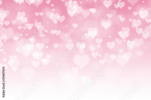Valentines day abstract background with hearts, women's day love gradient photo