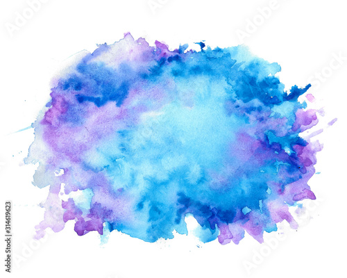 abstract nice blue shades watercolor texture background