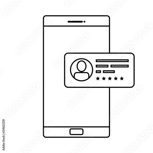 smartphone for vote online isolated icon vector illustration design