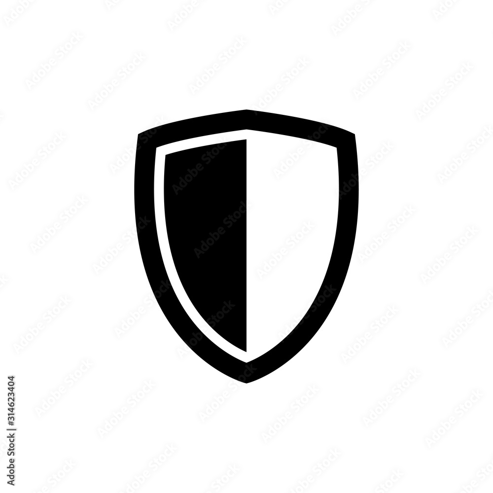 Shield icon trendy, security signage Shield icon trendy, security signage