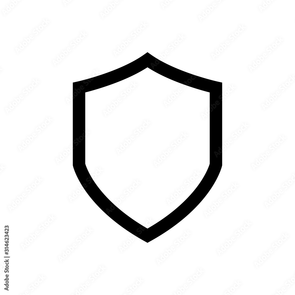 Shield icon trendy, security signage Shield icon trendy, security signage