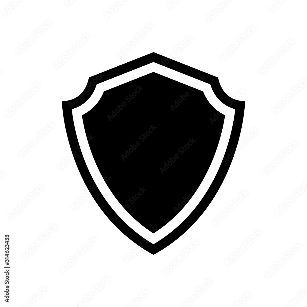 Shield icon trendy, security signage Shield icon trendy, security signage