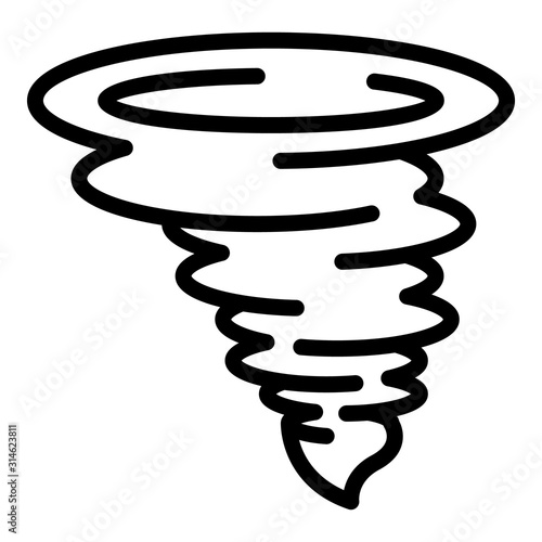 Catastrophe tornado icon. Outline catastrophe tornado vector icon for web design isolated on white background