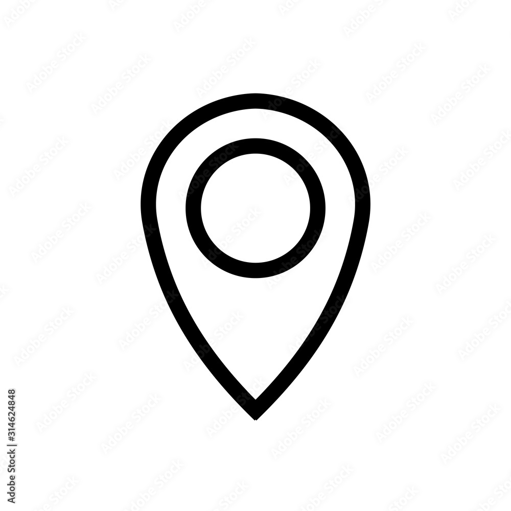 Locator pin map icon trendy Locator pin map icon trendy