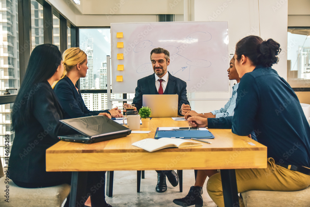 Business teamwork meeting project plan business in office Business teamwork meeting project plan business in office