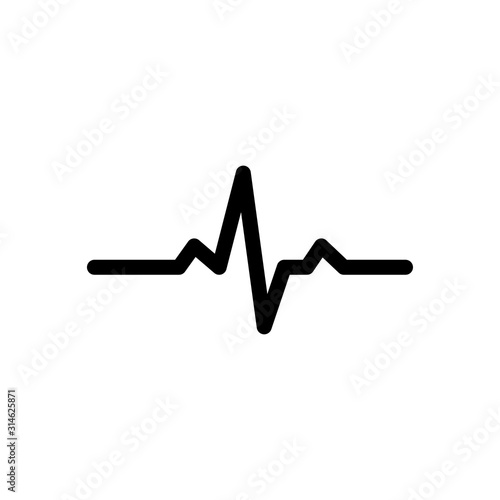 Medical icon : pulse signage trendy