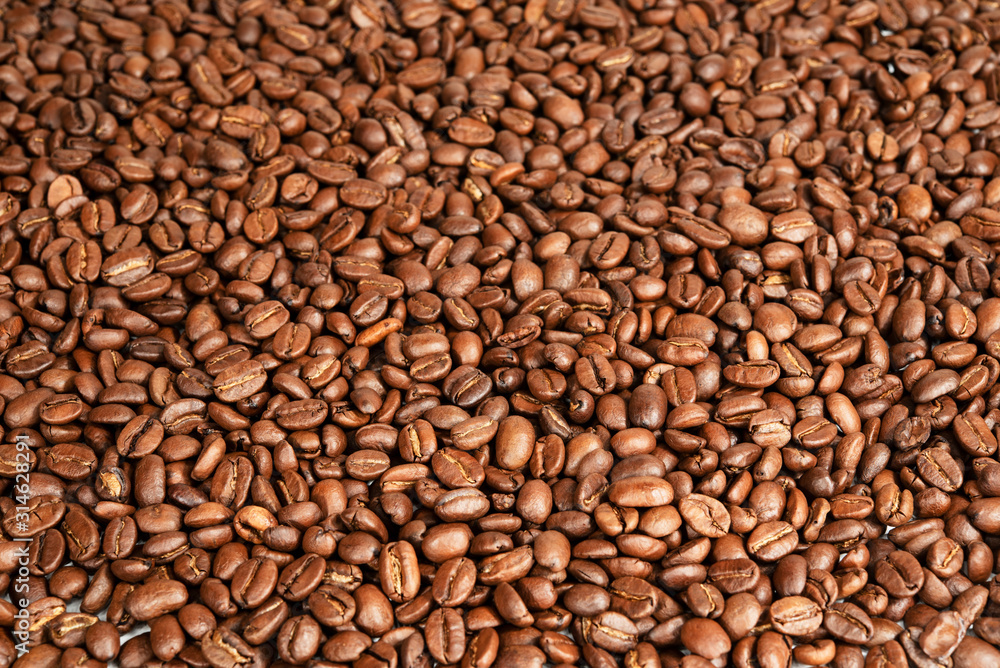 background from beans roasted coffee beans