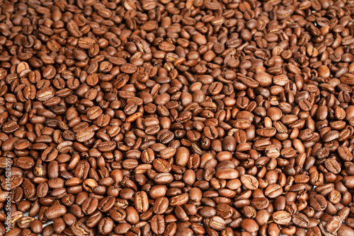 background from beans roasted coffee beans