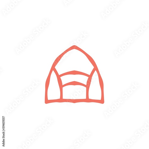 Modern Logo Design Inspiration, Animal or Shark Fish, Letter H with Rustic Line