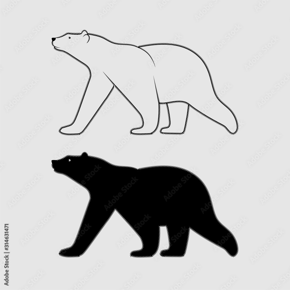 drawing polar bear vector illustration drawing polar bear vector illustration