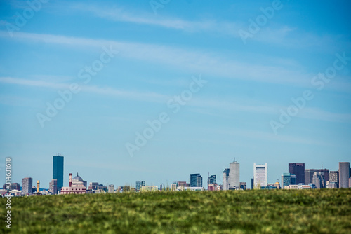 Boston Skyline View From Spectacle Island
