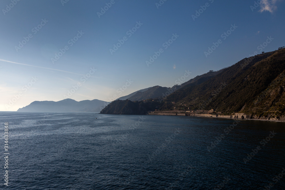 Mediterranean sea coast next to Cinque terre, Italy. Mediterranean sea coast next to Cinque terre, Italy.