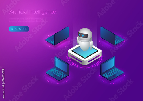 Ai technology isometric