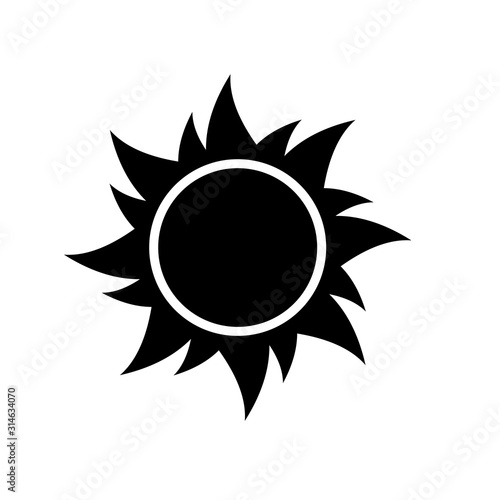 Sun icon vector