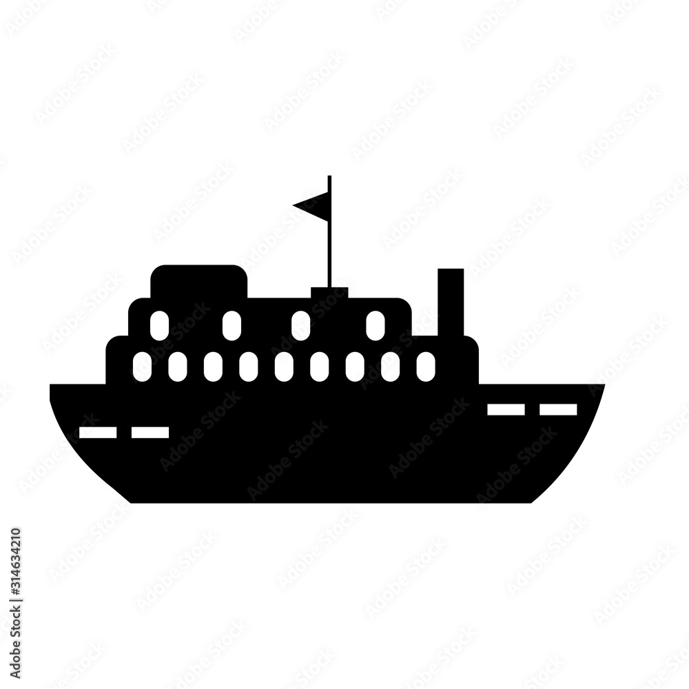 Obraz premium Ship icon vector.