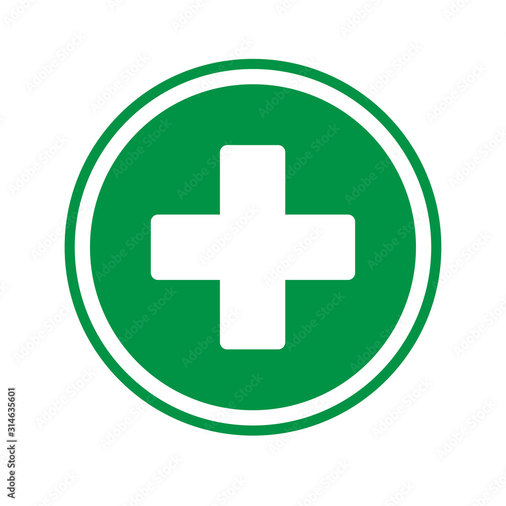 First aid sign. First aid sign.