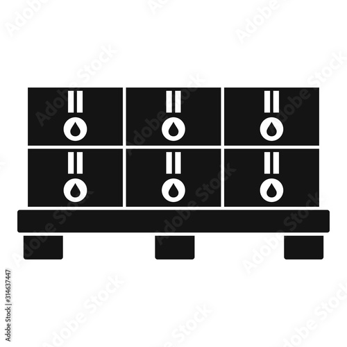 Pallet milk box icon. Simple illustration of pallet milk box vector icon for web design isolated on white background