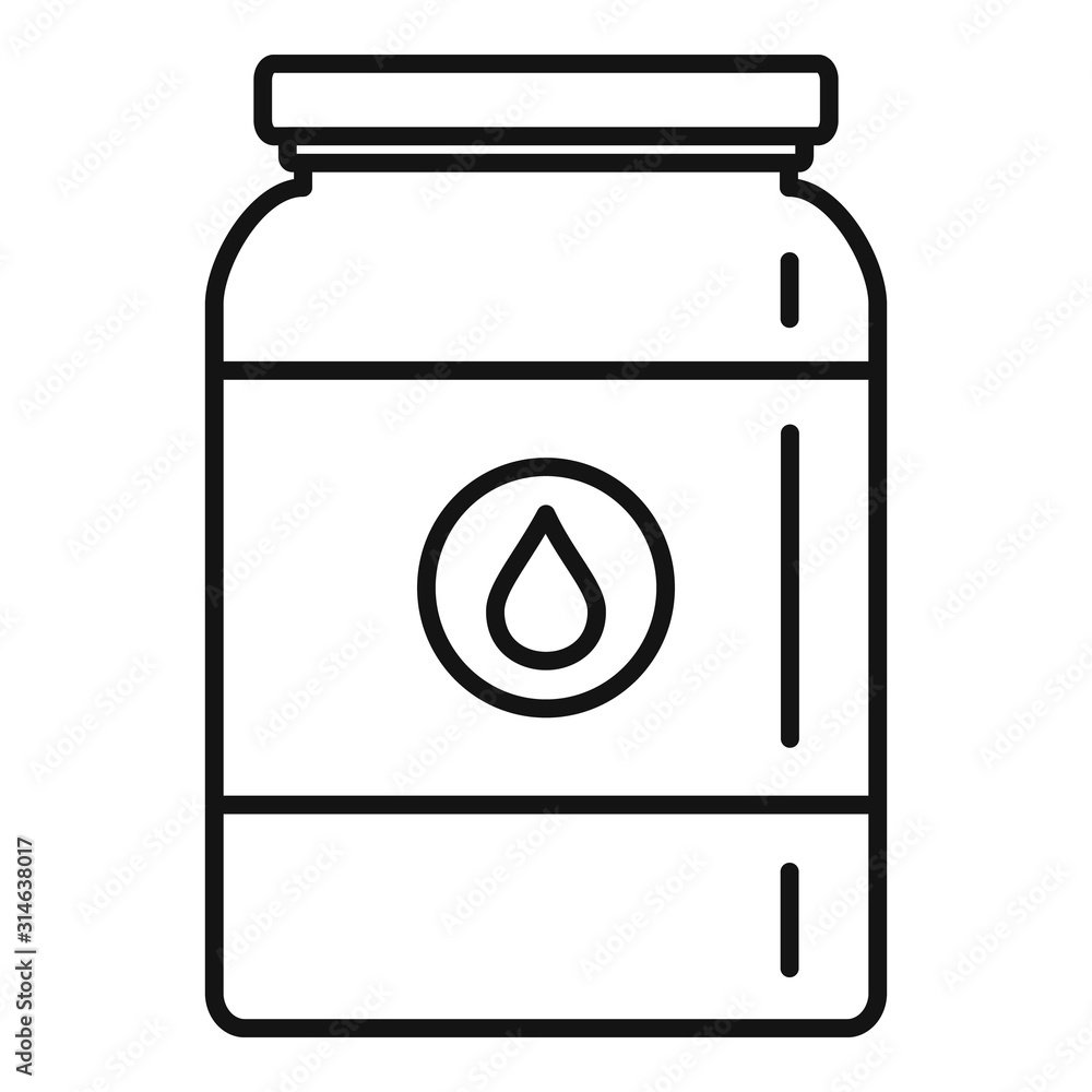 Milk jar icon. Outline milk jar vector icon for web design isolated on white background Milk jar icon. Outline milk jar vector icon for web design isolated on white background